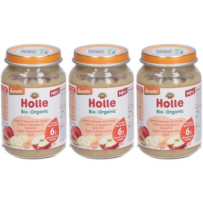 Holle Apfel und Banane mit Dinkel x3 3x190 g Set