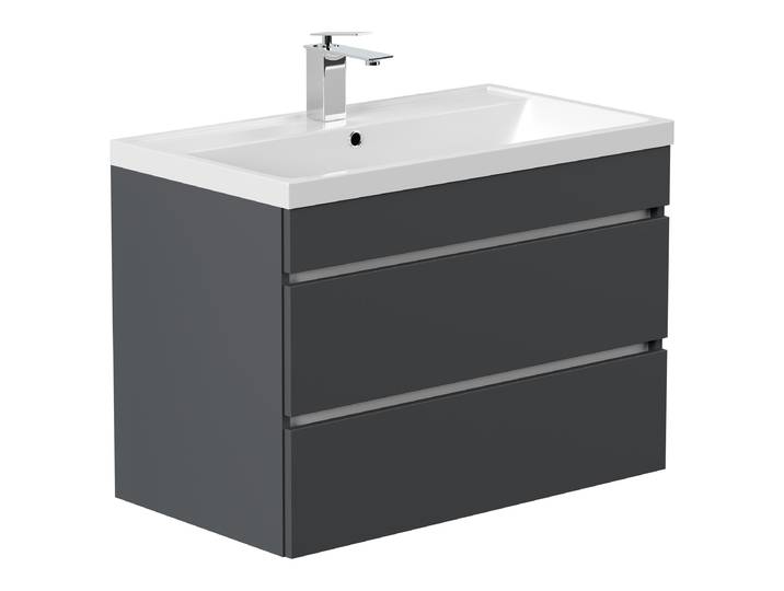 Meuble vasque Fellini 81cm Gris/Graphite