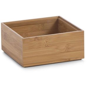 Zeller Holzkiste 13330 Ordnungsbox, Bambus, braun, 15 x 15 x 7cm