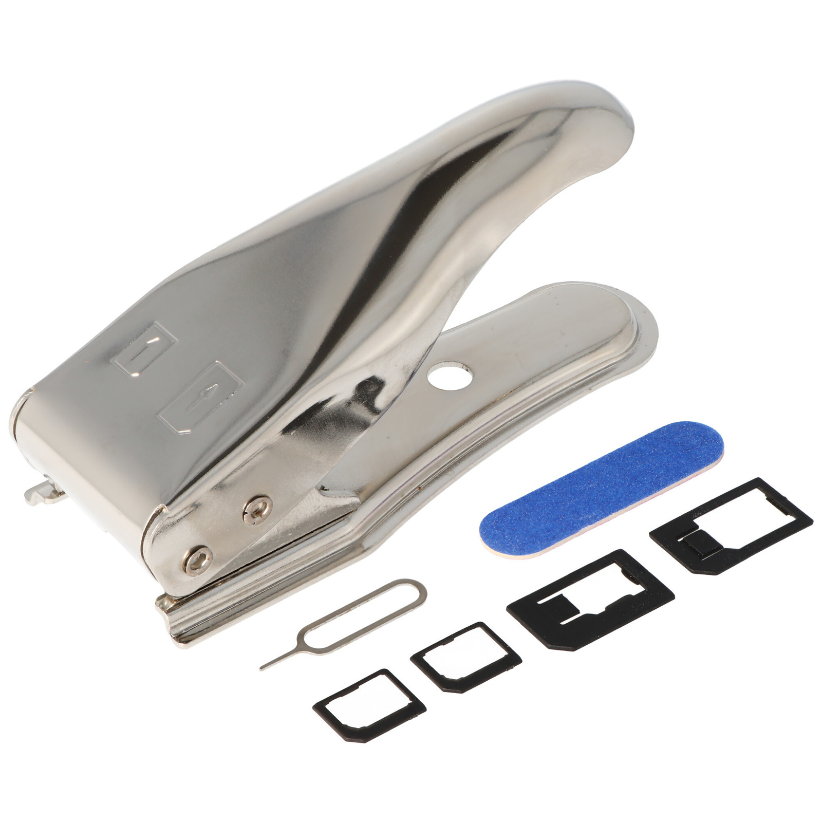 AccuCell Stansers voor SIM-kaarten, geschikt voor Micro-SIM en Nano-SIM, inclusief adapter
