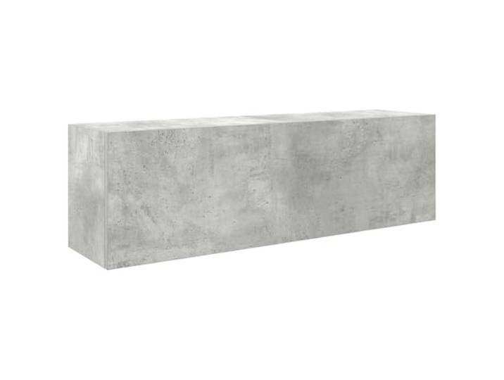 WEMYUFURN Bad-Wandschrank Betongrau 100x25x30 cm Holzwerkstoff Wandmontage, Gasdruckfeder links oder rechts, sanftes Öffnen, zeitloses Design, vielseitig einsetzbar