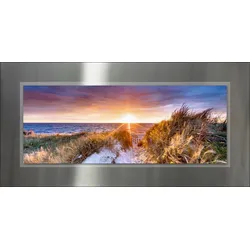 Aludibondbild SUNDOWN (BHT 100x50x1,70 cm) - bunt - BHT 100x50x1,70 cm
