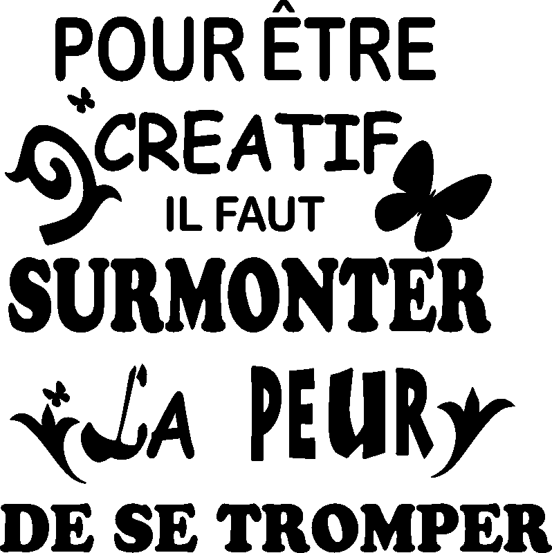 Ambiance-sticker Sticker citation pour être créatif il faut