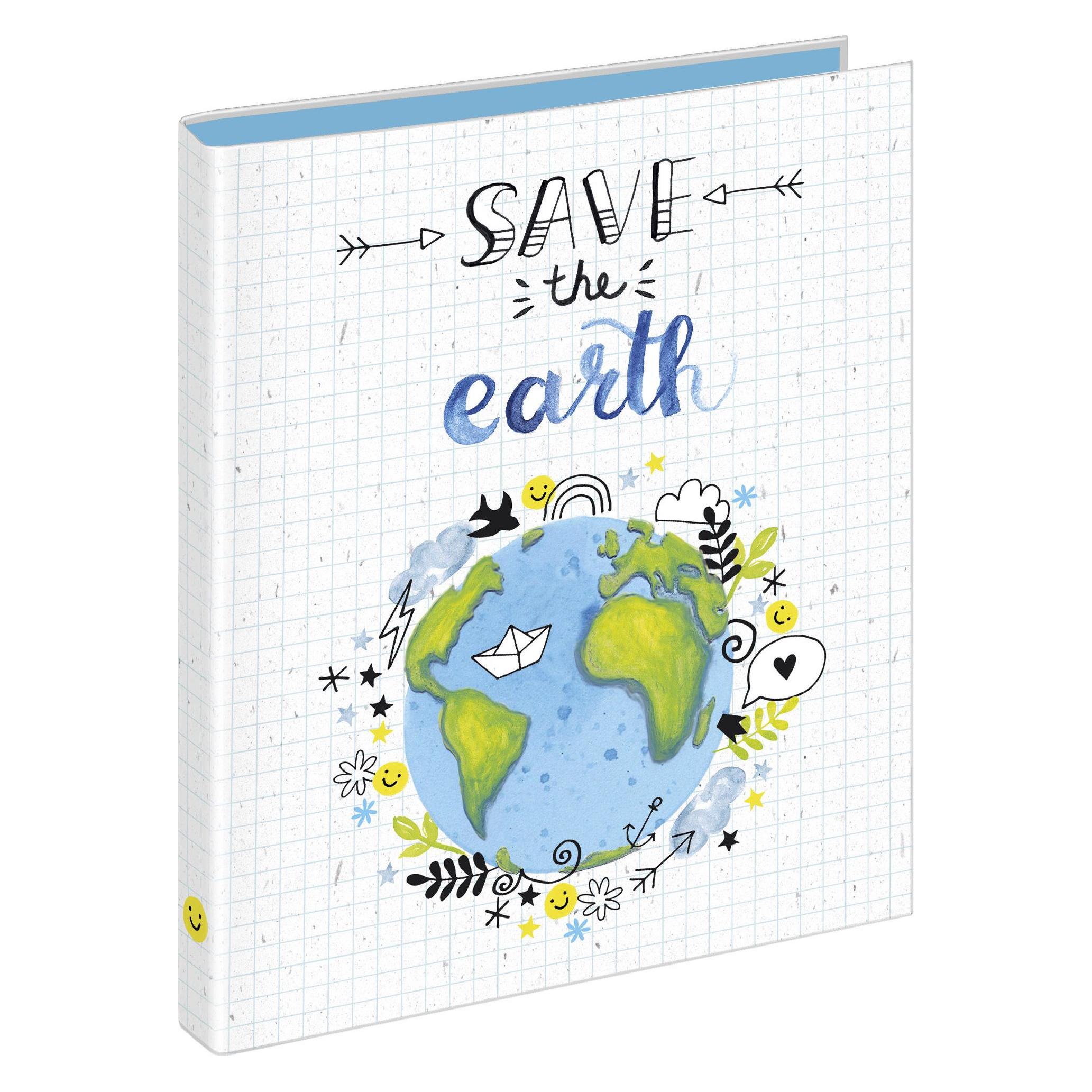 Veloflex Save the earth Ringbuch 2-Ringe Motiv 2,0 cm DIN A4 (A4, 20 mm, 1 Stk.) (1144981)