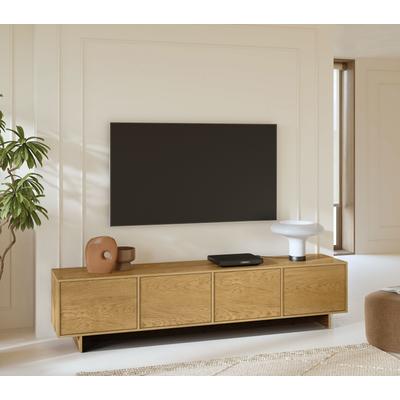 Lowboard OTTO HOME "Tatami, Modernes griffloses TV-Board, Breit 220,50cm, TV-Schrank", eiche baltic dune, eiche baltic dune, B:220,5cm H:50,5cm T:41,5cm, Holzwerkstoff, Melamin, Metall, Spanplatte, Sideboards, Lowboard, TV-Schrank, TV-Board mit viel...