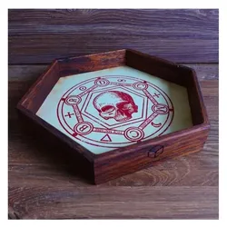 Q Workshop Dice Macabre Wooden Dice Tray