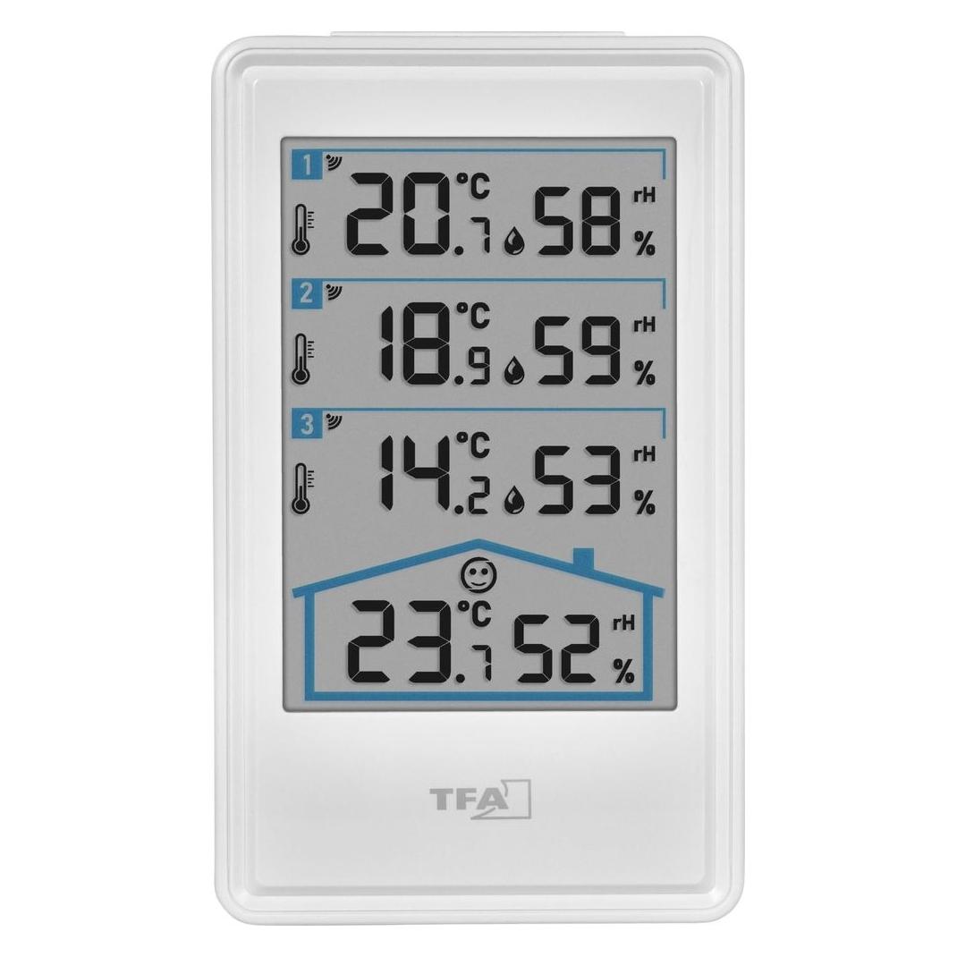 TFA Funk Thermo-Hygrometer mit 3 Sendern (30.011853)
