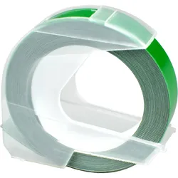 3D Prägeband kompatibel zu Dymo S0898160 weiß auf grün 9mm x 3m