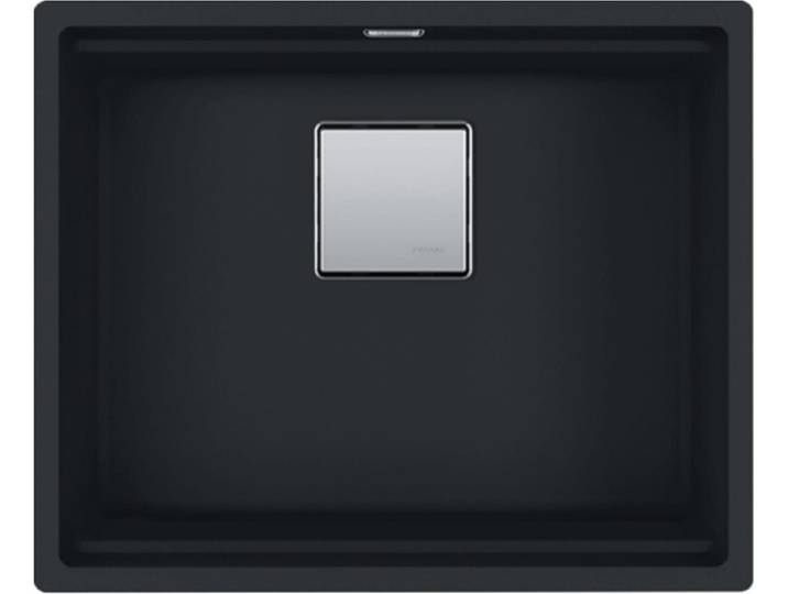 FRANKE Unterbauspüle KUBUS 2 KNG 110-52 in BLACK MATT mit Druckknopfventil / Fragranit