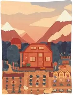 Shop Station Stardew Valley Town Map Flannel Throw Blanket Ultra Soft Gaming Blanket For Bed, Sofa & Travel 2 30x35inch