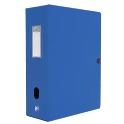 Elba, Ordner Zubehör, Sammelbox Memphis, Füllhöhe: 100 mm, DIN A4, blau aus PP, Stärke: 0,7 mm, mit beschriftbarem Rückens