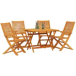 vidaXL, Gartentisch + Balkontisch, Pafonella (4 Stühle + achteckiger Tisch) (90 x 90 x 75 cm)