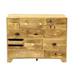 Kommode Manu 115x90x45 aus Mangoholz