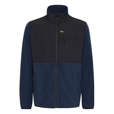 Strickfleece-Pullover NORTH BEND "Fleecejacke NBDean M", Herren, Gr. M, blau (navy blazer), Obermaterial: 100% Polyester PES., Jacken