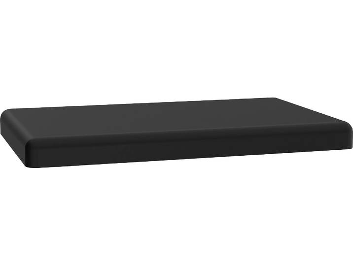 Bankauflage FORTE High Rock , schwarz, B:61,6cm H:5cm T:35,4cm, Polsterauflagen, Bankauflage, Breite 61,6 cm