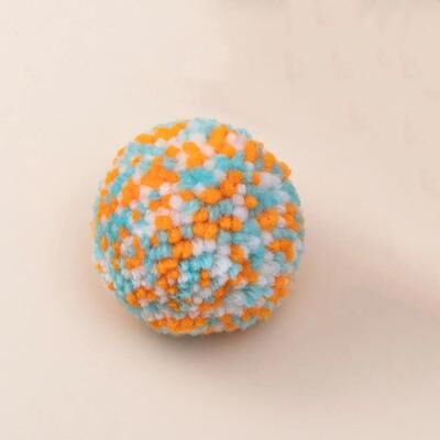 Inspired Living PlayPurr Yarn Ball Interactive Cat Toy orange