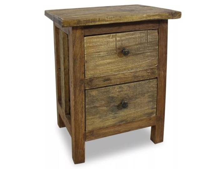 Helloshop26 Nachttisch Nachttisch Kommode Schrank Schlafzimmer Massivholz 40 x 30 x 51 cm 1402053