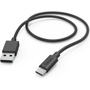 Hama Ladekabel 201594, schwarz, 1m, USB-A auf USB-C, 18W Schnellladekabel