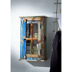 Hängeschrank Altholz 44x21x71 mehrfarbig lackiert NATURE OF SPIRIT #102