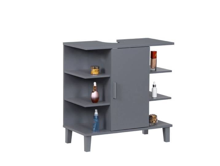 Relaxdays Waschbeckenunterschrank Tür & Ablagen
