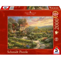 Schmidt Spiele - Erwachsenenpuzzle - In den Weinbergen, Thomas Kinkade, 2000 Teile