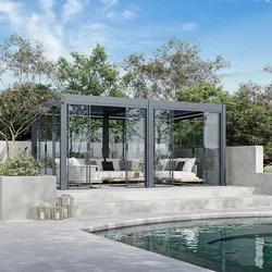 Weide Glasschiebetür Schiebepaneel Für Pergola Slim Frame Alu Anthrazit2.65 Meter Anthrazit