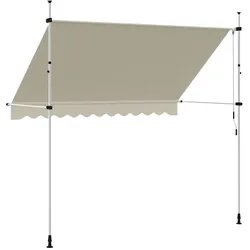 vidaXL, Markise, Gaxonas (weisser Rahmen) (1.35 m)