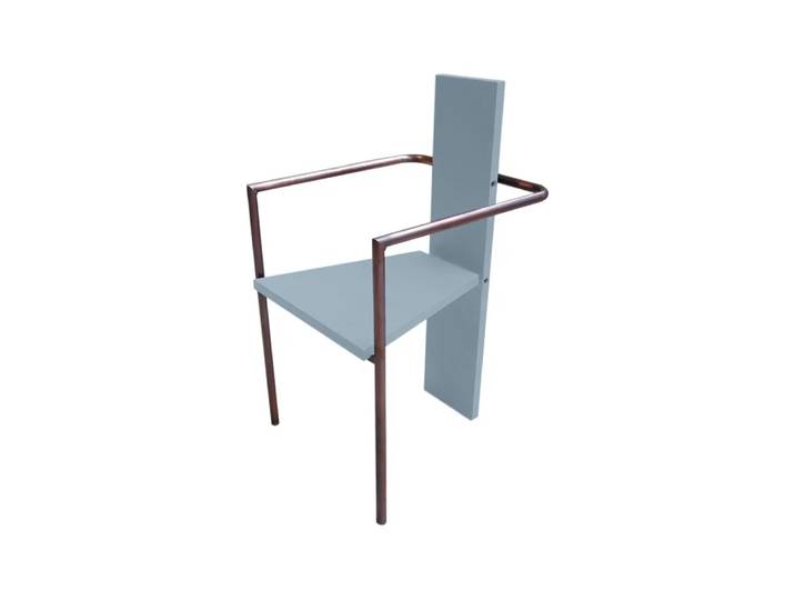 Källemo Fauteuil Concrete Bleu ciel-piètement cuivré