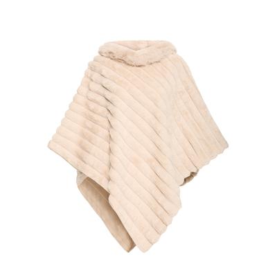 Strickponcho SORBET "SORBET Poncho SBDANIO", Damen, beige (sandshell), Pullover