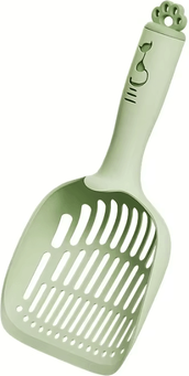 Inspire Curations EasySift Stainless Steel Cat Litter Scoop For Tofu & Fine Sand green