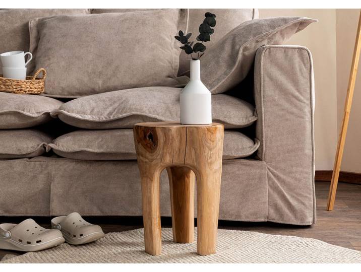 Hocker Teak Wurzel 30x30x40 natur lackiert UNIKA #154