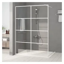 vidaXL, Duschkabine + Duschwand, Winter (Transparent) (140 cm, 140 cm, 195 cm)