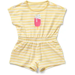 Tchibo - Kinder-Jumpsuit - Mädchen - Gr. 122/128 - creme/print