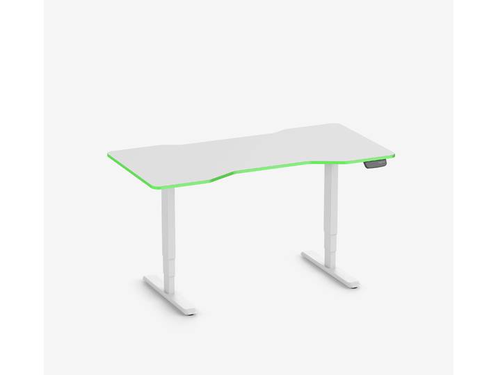 Primus Gamingschreibtisch Cockpit, Weiß Klassik Acid Green 160x80