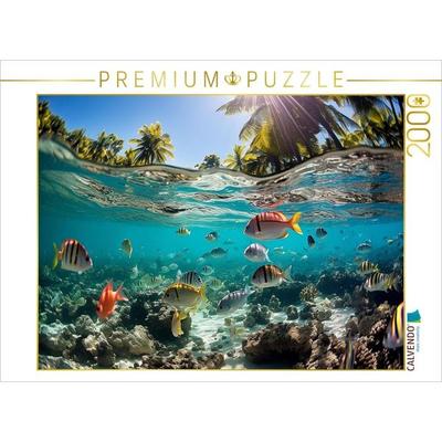 CALVENDO Puzzle Kunterbuntes Treiben unter Wasser - Fische in den Tropen | 2000 Teile Lege-Größe 90x67cm Foto-Puzzle für glückliche Stunden