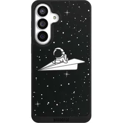 Nivocase Handyhülle für Samsung Galaxy S26+ Hülle NIVOpure Case Schwarz Astronaut Comic Papier (Samsung Galaxy S26+), Smartphone Hülle, Schwarz