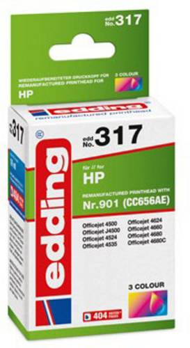 Edding Druckerpatrone ersetzt HP 901 (CC656AE) Kompatibel Cyan, Magenta, Gelb EDD-317 18-317