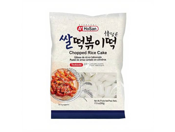A+ Hosan Gâteaux de Riz Coupés (Tteokbokki) 500 g