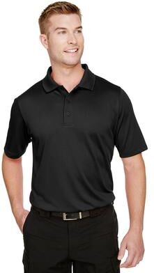 Harriton M348T Men's Tall Advantage Snag Protection Plus IL Polo Shirt in Black size 3XLT   Polyester