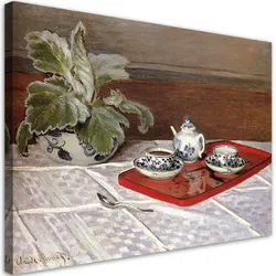 WANDBILD stillleben teeservice claude monet