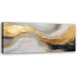 WANDBILD abstrakte marmorstruktur goldgrau