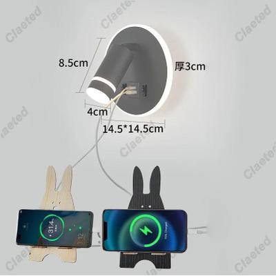 Uplift Picks Adjustable LED Bedside Reading Light With USB Charging Port h neutral Light