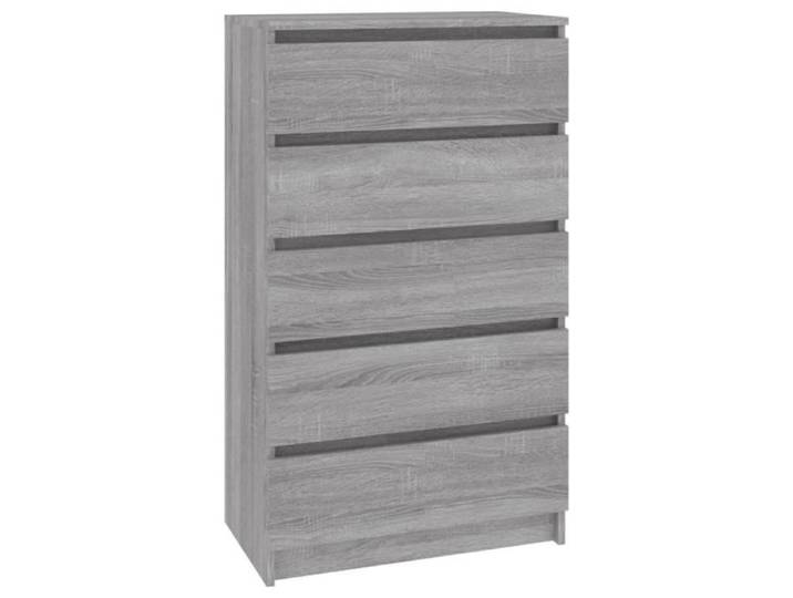 Commode - SALALIS - SP1642 - Sonoma gris - 60x36x103 cm - 5 tiroirs