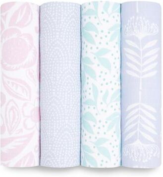 aden + anais aden+anais essentials 4-Pack 100% Cotton Muslin Swaddle Blankets