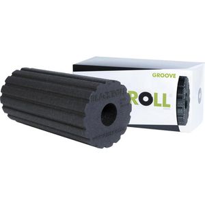BLACKROLL Faszienrolle Groove Standard, 30 x 15 cm, schwarz, Härtegrad mittel