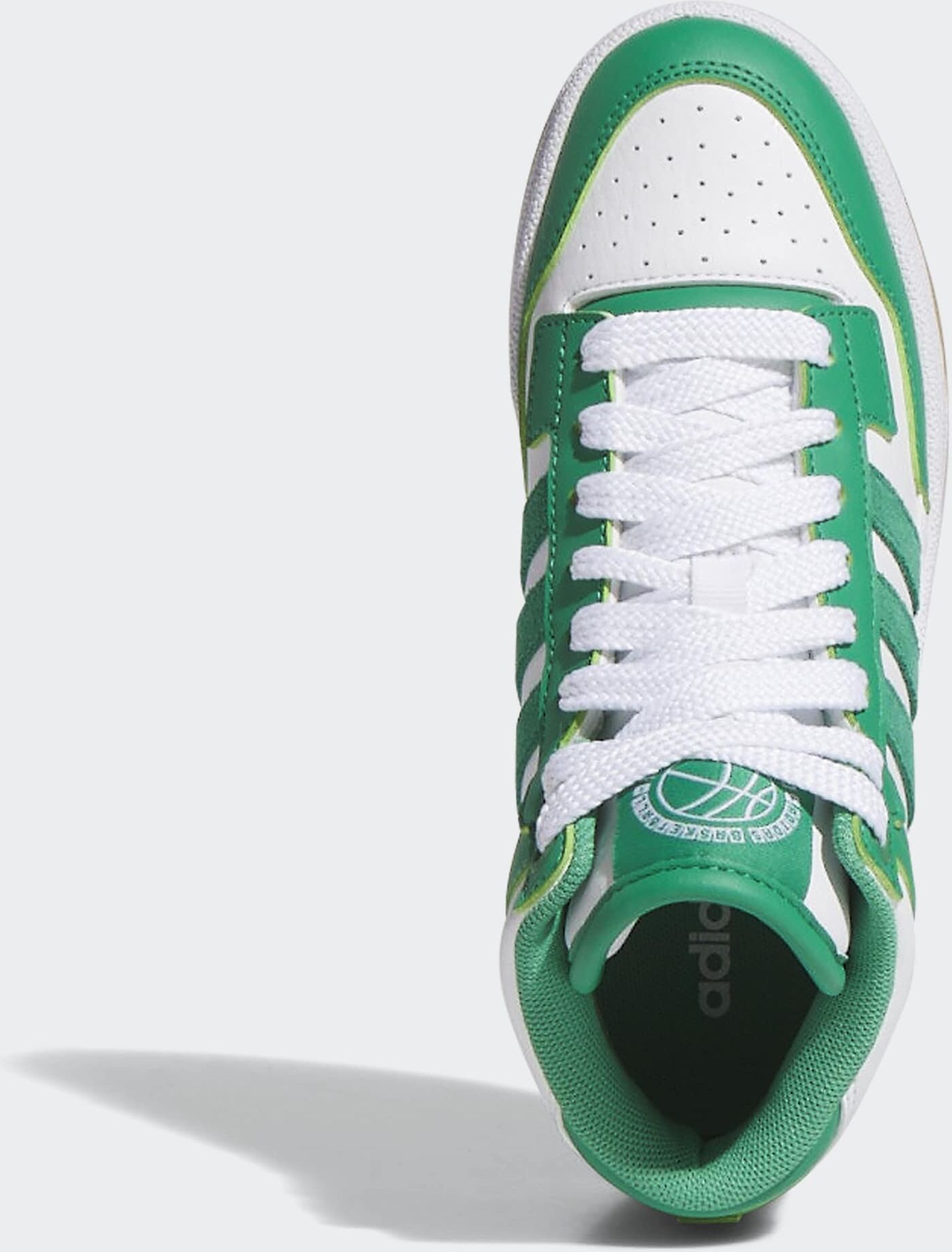 Sneaker ADIDAS SPORTSWEAR "RAPID COURT MID", Jungen, Gr. 38, grün (cloud weiß, court grün, gum 3), Leder, Synthetik, Schuhe Sneaker, Sneaker, Schnürboots, Winterschuhe cloud weiß, court grün, gum 3 38