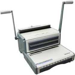 Drahtbindegerät S310, 3:1 Teilung, 34 Ringe, bis DIN A4, Eisen, PVC, Gummi, grau