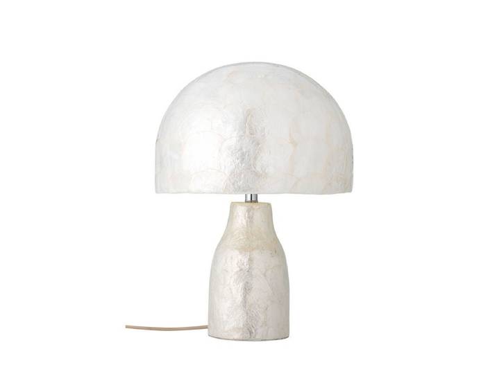 Tischlampe Nerea – Schimmerndes Capiz-Design in Naturtönen - Naturton - Luxusbetten24