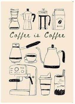 Uplifted Finds Surreal Coffee Diver Canvas Poster   Trendy Kitchen Gallery Wall Art 12 30 X 42 Cm Unframed