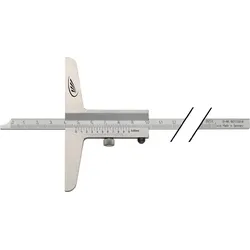 HELIOS PREISSER Tiefenmessschieber DIN 862 200mm ger.Schiene 8x3mm - 282502